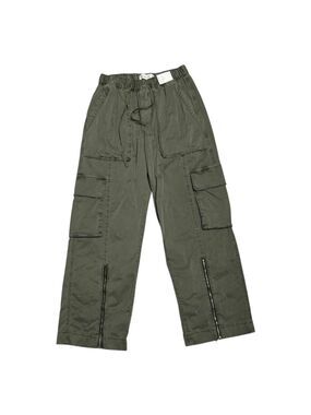 ABERCROMBIE & FITCH High Rise BAGGY Army Green Cargo Wide Leg Pants NWT Womens S